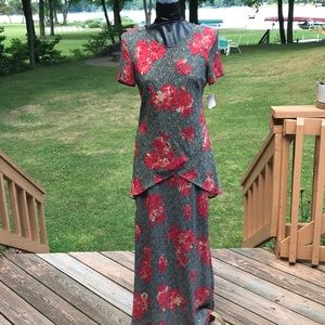 NWT vintage Frank Lyman Design 2-piece dress size 8